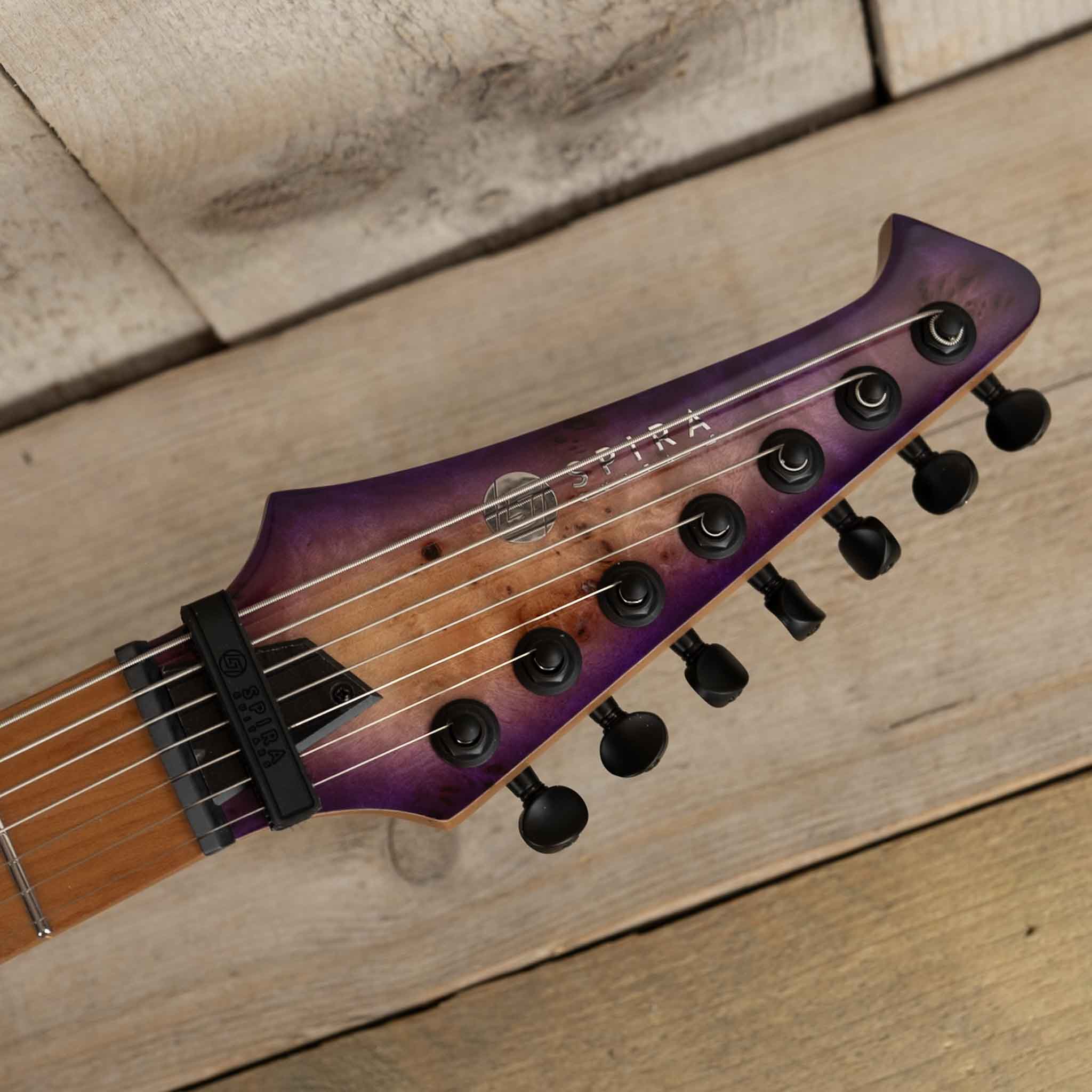 Spira Guitars S-457 Transparent Purple 7-string - Afbeelding 7