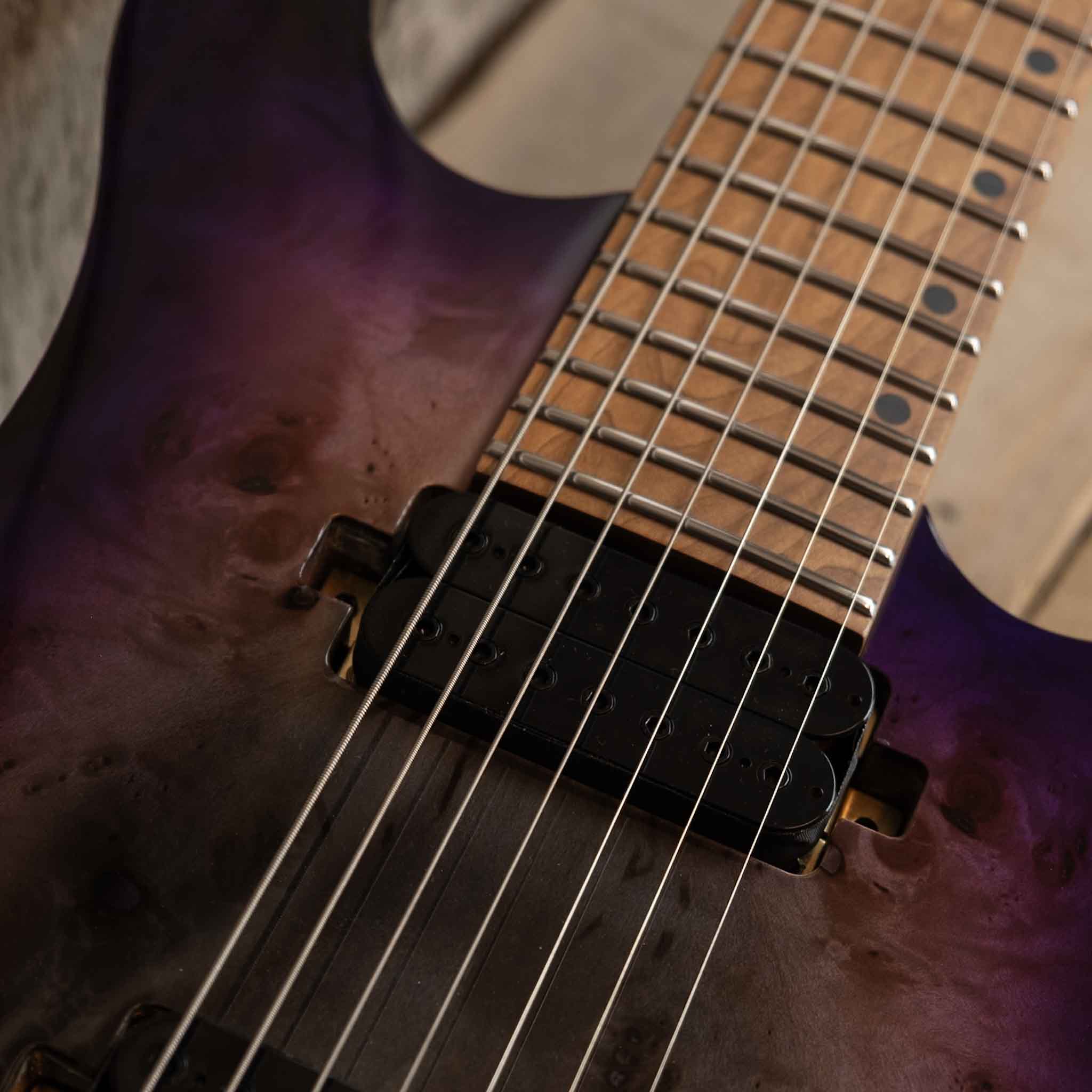 Spira Guitars S-457 Transparent Purple 7-string - Afbeelding 6