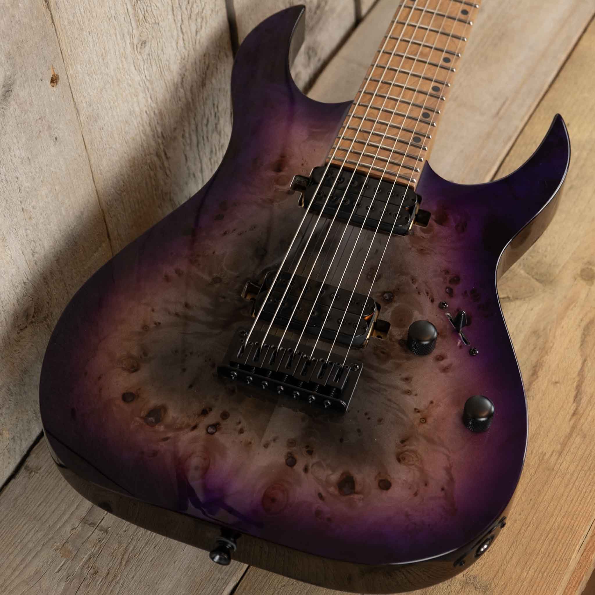 Spira Guitars S-457 Transparent Purple 7-string - Afbeelding 4