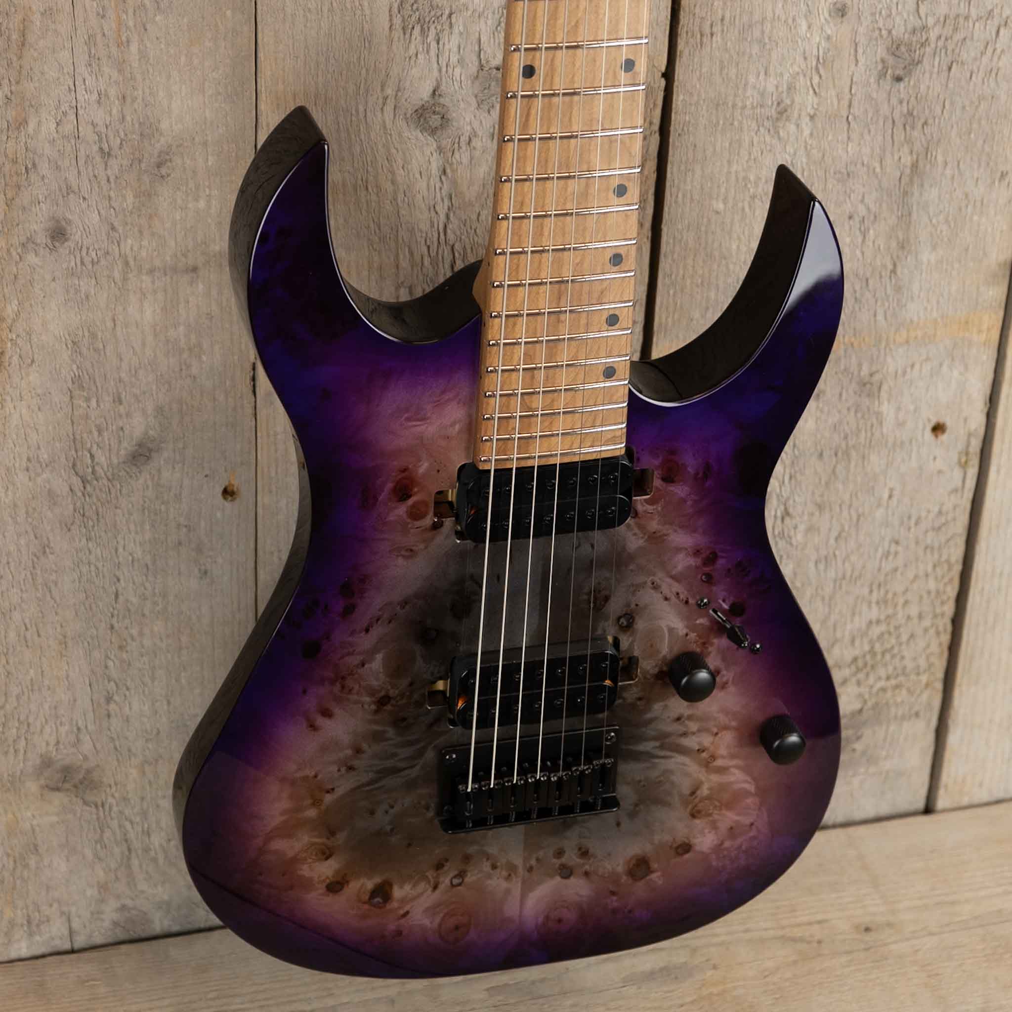 Spira Guitars S-457 Transparent Purple 7-string - Afbeelding 3