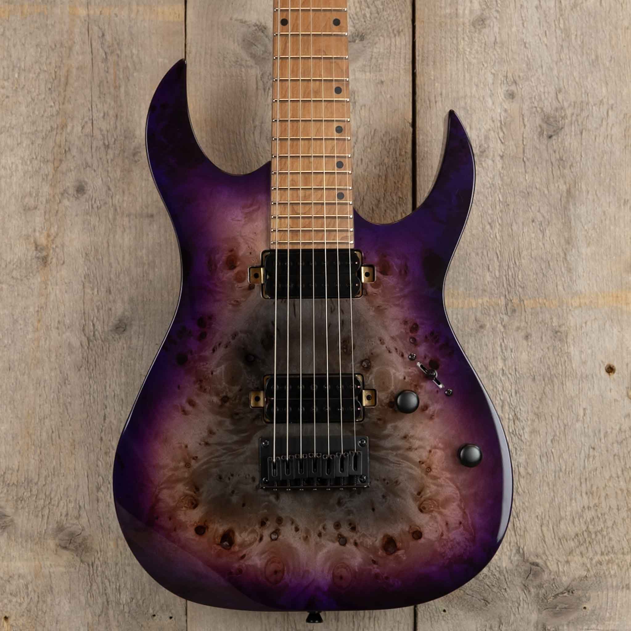 Spira Guitars S-457 Transparent Purple 7-string
